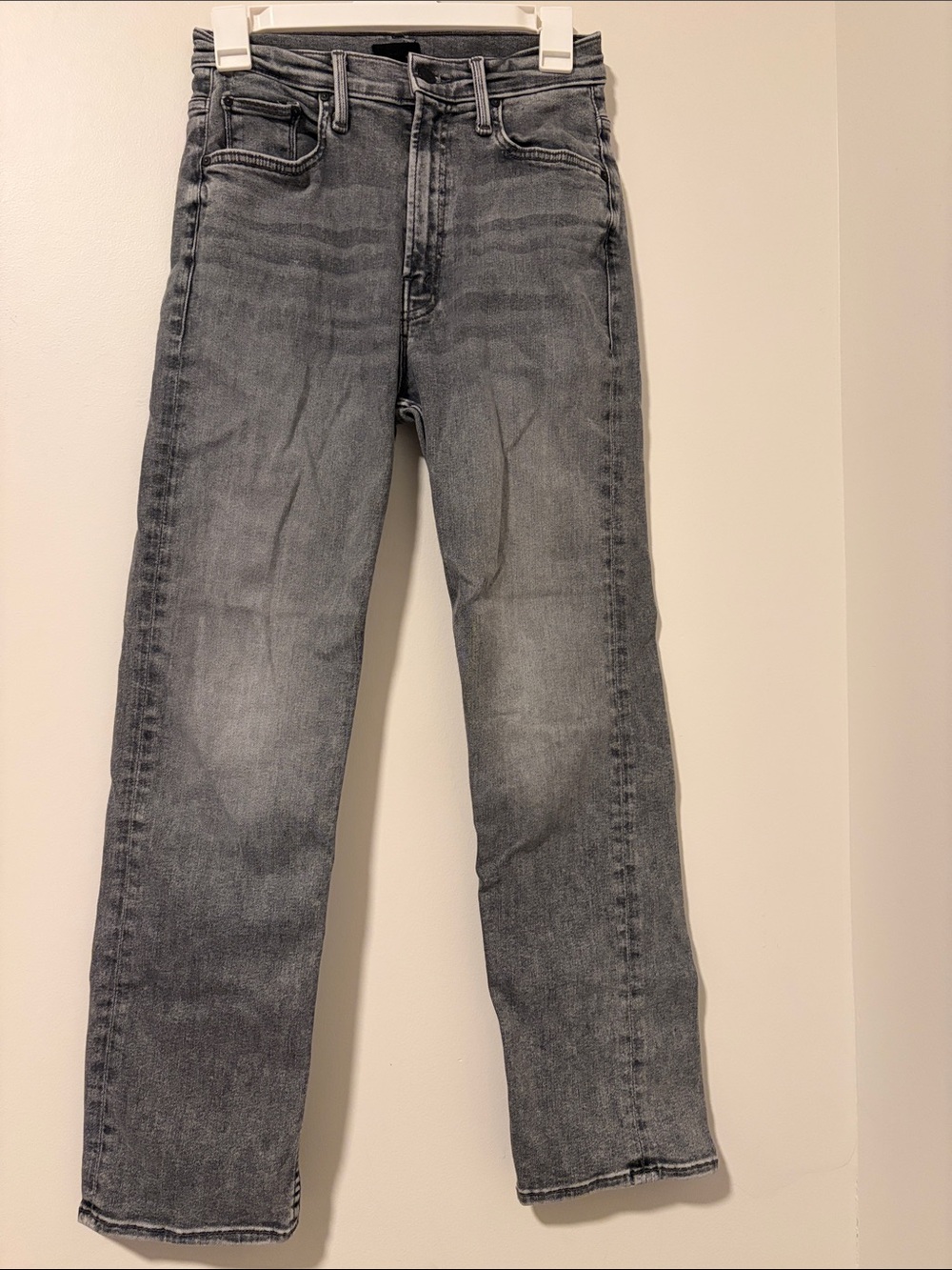 MOTHER High Waisted Rider Ankle Gray Jeans Size 26